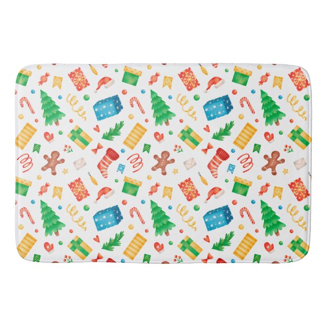 Tapete De Banheiro Feliz Natal Feliz Natal Feliz Natal Doce Festa Fes (Frente)