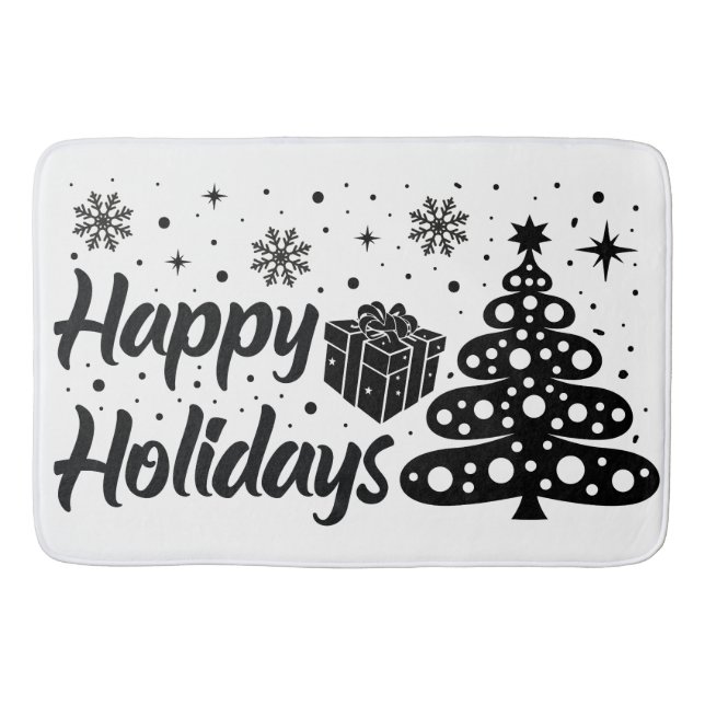 Tapete De Banheiro Feliz Natal Feliz Natal Feriado de Natal Feio (Frente)