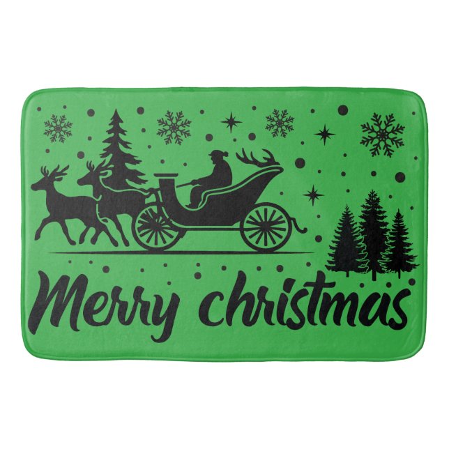 Tapete De Banheiro Feliz Natal Feliz Natal Feriado de Natal Feio (Frente)