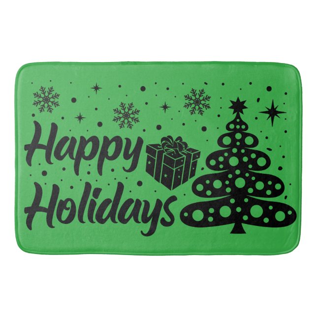 Tapete De Banheiro Feliz Natal Feliz Natal Feriado de Natal Feio (Frente)