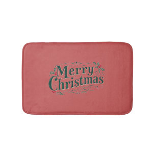 Tapete De Banheiro Feliz Natal Feriado Bath Mat