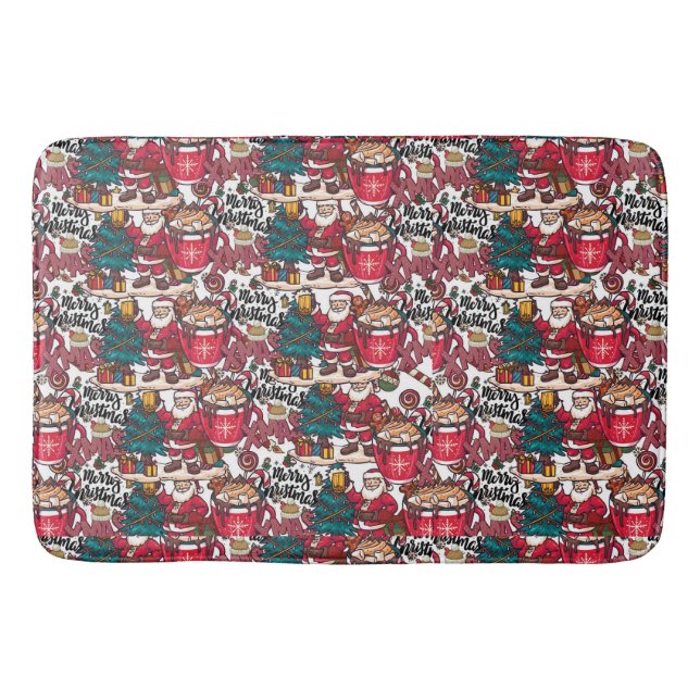 Tapete De Banheiro Feliz Natal - Férias Festivas (Frente)