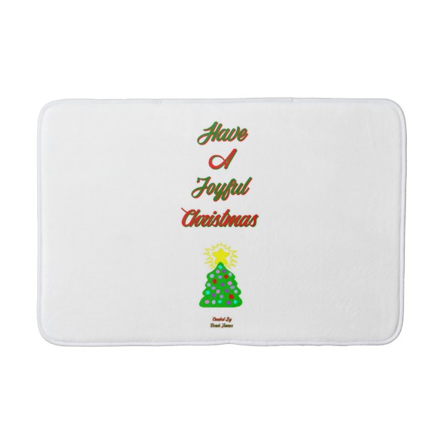 Tapete De Banheiro Feliz Natal Medium Bath Mat (Frente)