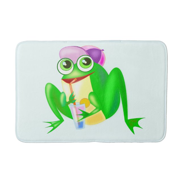 Tapete De Banheiro Feliz Sapo Bath Mat (Frente)