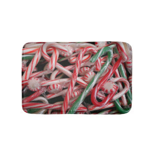 Tapete De Banheiro Feriado de Natal Candy Canes and Peppermints