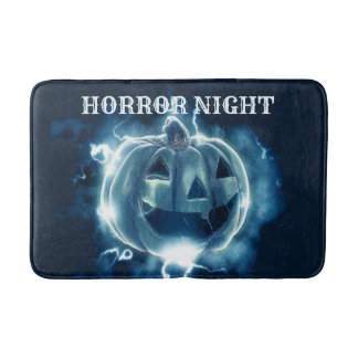 Tapete De Banheiro Festa de Halloween Mau Blue Pumpkin Horror Assusta
