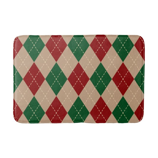 Tapete De Banheiro Festive Christmas Bath Mat – Holiday BathroomDecor (Frente)