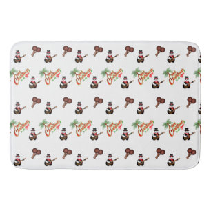 Tapete De Banheiro FESTIVE Trini Natal em BRANCO
