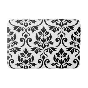 Tapete De Banheiro Feuille Damask Lg Patterno Black