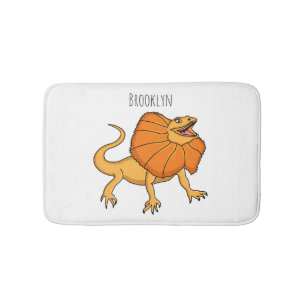 Tapete De Banheiro Figura de desenho animado de lagarto-de-pescoço-fr