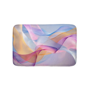 Tapete De Banheiro Fitas Coloridas Fluindo Abstratas