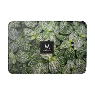 Tapete De Banheiro Fittonia Mosaica com Folhas Variadas