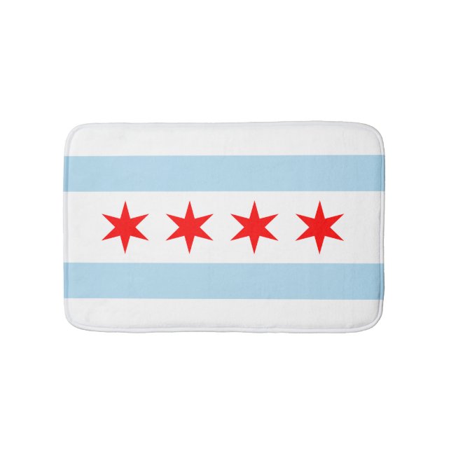 Tapete De Banheiro Flag of Chicago, Illinois Bathroom Mat (frente)