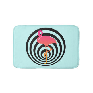 Tapete De Banheiro Flamingo bonito nos círculos