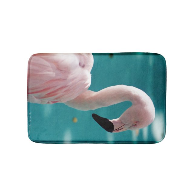 Tapete De Banheiro Flamingo cor-de-rosa (frente)