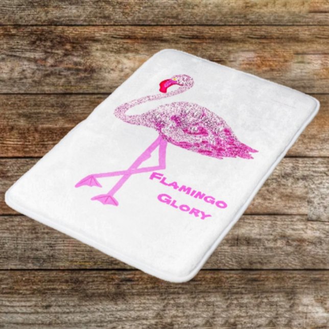Tapete De Banheiro Flamingo Glory (A fun bath mat for your bathroom!)