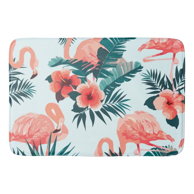 Tapete De Banheiro Flamingo Pattern (Frente)