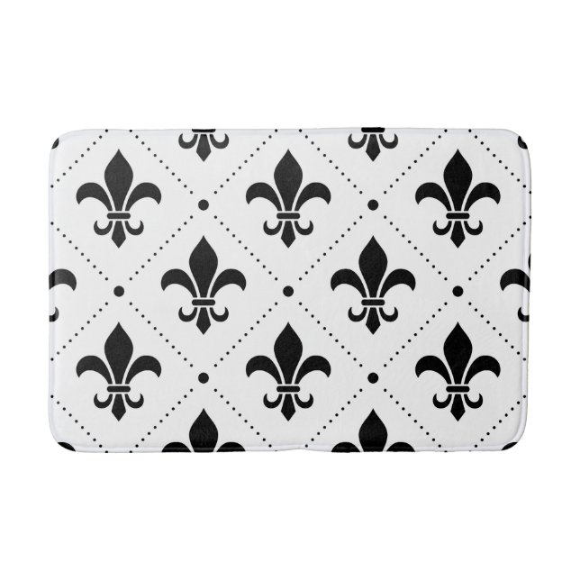 Tapete De Banheiro Fleur De Lis Pattern (Frente)