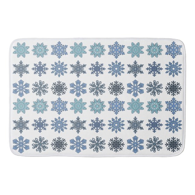 Tapete De Banheiro Flocos de neve (Frente)