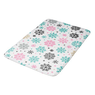 Tapete De Banheiro Flocos de neve retrô