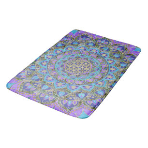 Tapete De Banheiro Flor Da Vida - Estilo De Mandala Índia 2