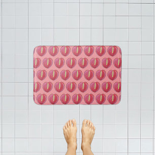 Tapete De Banheiro Flor de Anthurium Vermelho Padrão Sem Costura em B