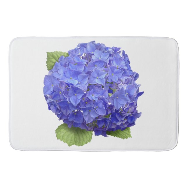 Tapete De Banheiro Flor de Hydrangea Azul (Frente)