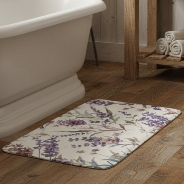 Tapete De Banheiro Flor Lavagem Boho Botânico Floral (Criador carregado)