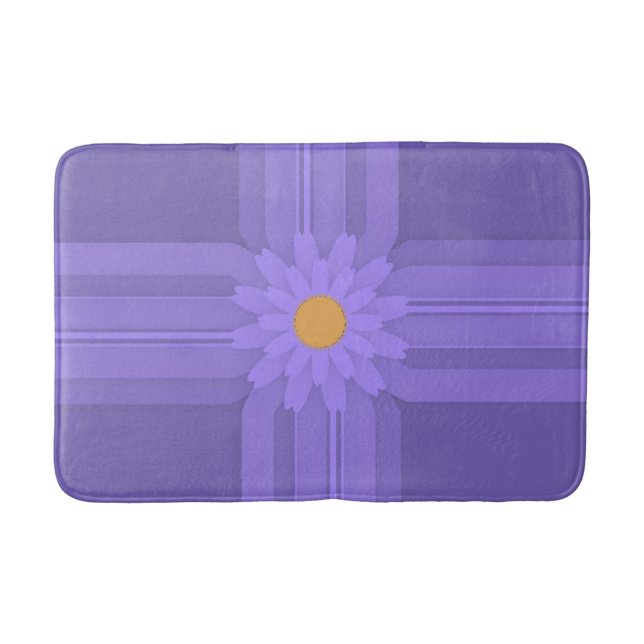 Tapete De Banheiro Flor Roxo Simples no Cross Modern (Frente)