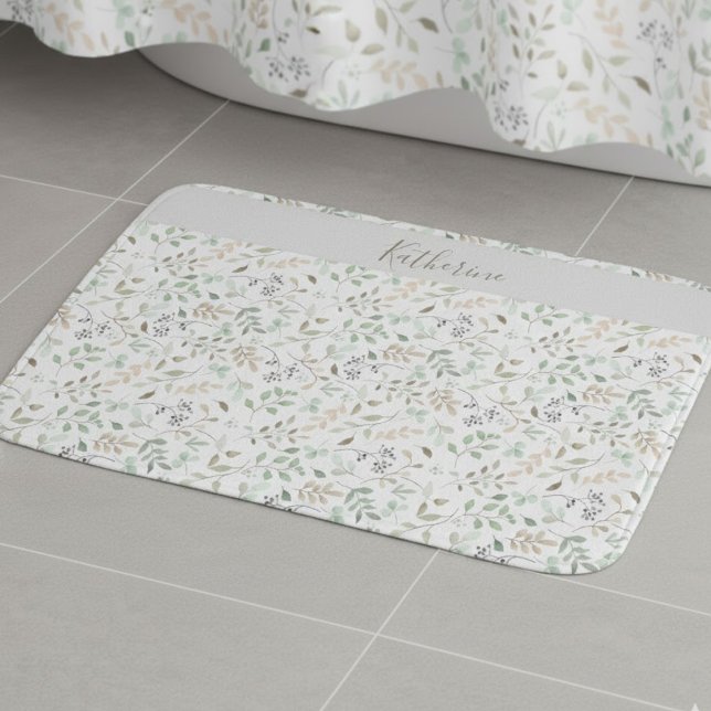 Tapete De Banheiro   Flor Silvestre Boho Personalizada  (Criador carregado)