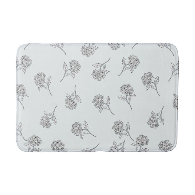 Tapete De Banheiro Floral Botânico Atemporal Cinza Suave (Frente)