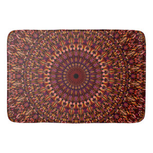 Tapete De Banheiro Floral Brown Mandala Design- 48566