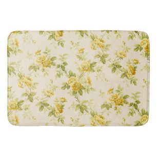 Tapete De Banheiro Floral de Ouro Amarelo Bonito