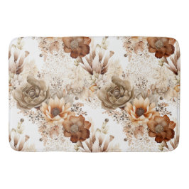 Tapete De Banheiro Floral do Sudoeste Creme Marrom Ocidental