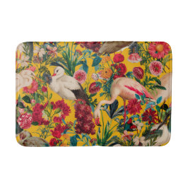 TAPETE DE BANHEIRO FLORAL E AVES XVIII