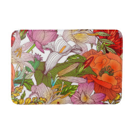 Tapete De Banheiro Floral estética