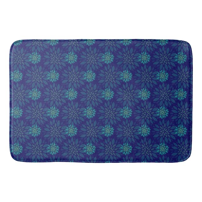 Tapete De Banheiro Floral Patterno Bath Mat (Frente)