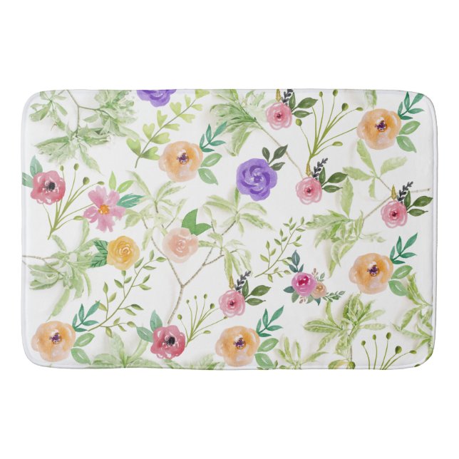 Tapete De Banheiro Floral Shabby Chic (Frente)