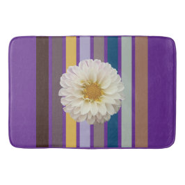 Tapete De Banheiro Floral Stripe Botanical Bath Mat