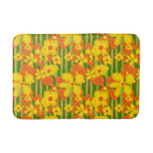 Flores Amarelas Laranja Brilhantes da década de 19