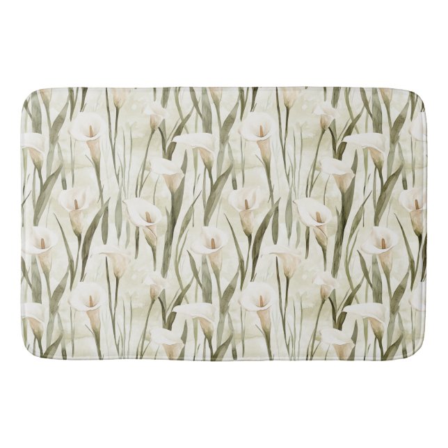 Tapete De Banheiro Flores bonito Calla Lilly (Frente)