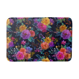 Tapete De Banheiro Flores Brilhantes no Floral Estético da Vintagem N