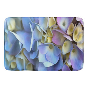 Tapete De Banheiro Flores de Hydrangea Azul e Rosa