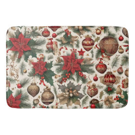 Tapete De Banheiro Flores de Poinsettia, Decorações de Natal