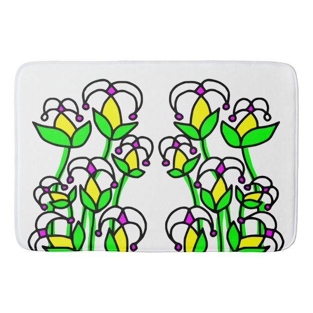 Tapete De Banheiro Flores de primavera Whimsical 41 (Frente)