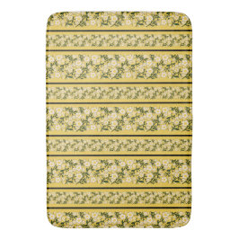 Tapete De Banheiro Flores de Riscos Limão Amarelo