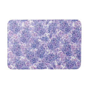 Tapete De Banheiro Flores lilás de cor aquosa violeta