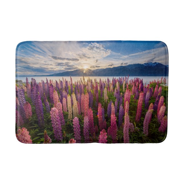 Tapete De Banheiro Flores | Lupinas Nova Zelândia (Frente)