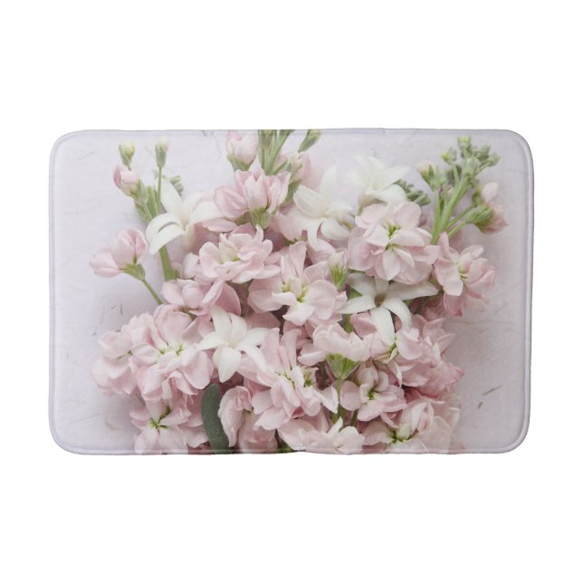 Tapete De Banheiro Flores rosa pálidas (Frente)