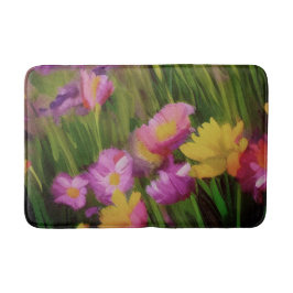 Tapete De Banheiro Flores Selvagens Na Arte Floral Dusk Watercolor